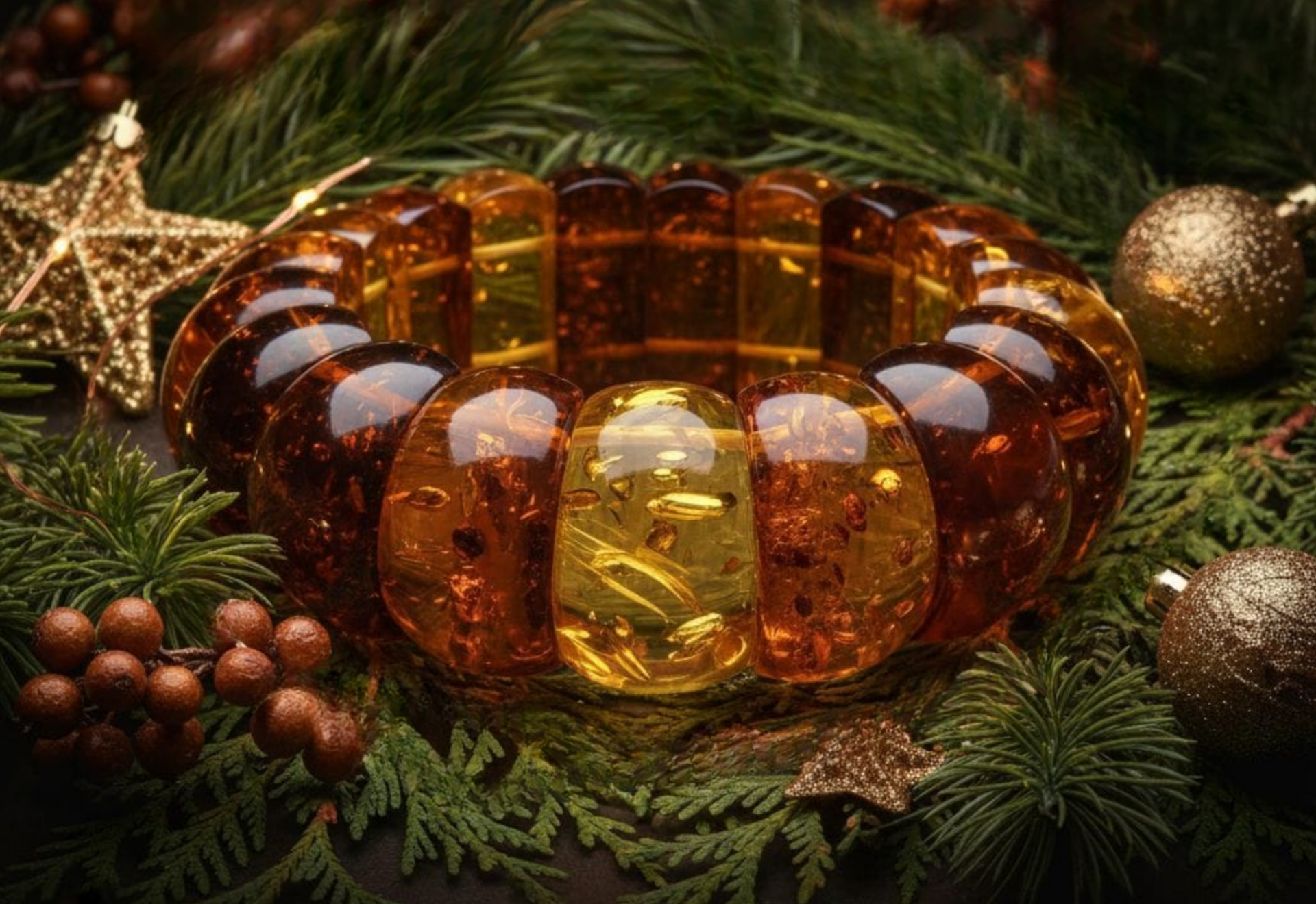 Браслеты из янтаря